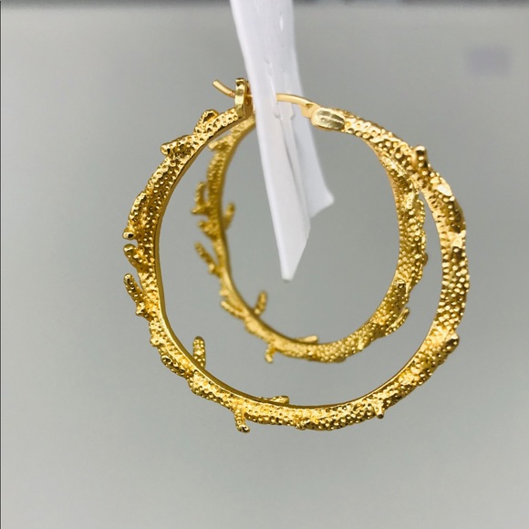 STELLA + GEMMA EARRING FROND MATT GOLD - Picture 5 of 7